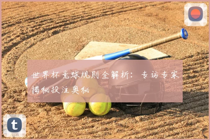 世界杯竞球规则全解析：专访专家揭秘投注奥秘